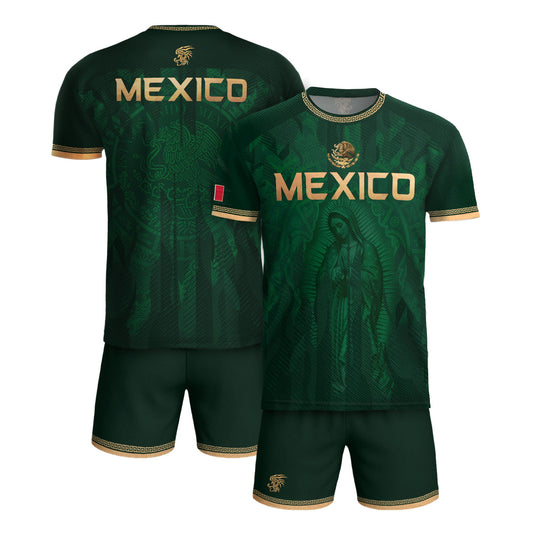 Mexico Soccer Jersey Men Green Virgen De Guadalupe Football Shirt Fan Edition