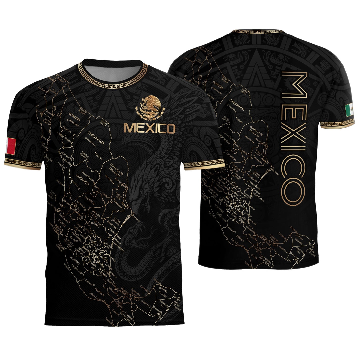 Mexico Soccer Jersey Black Mexico Map - Mexico National Team Fan Football