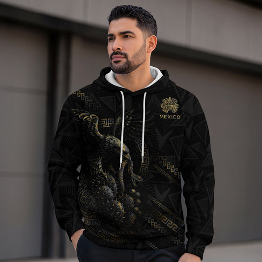 Sudadera De Mexico Aztec Golden Eagle Cultural Heritage Graphic Para Hombre Hoodie
