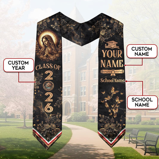 Custom Graduation Stole Mexican Graduation Sash 2025 Personalized Stoles for Graduation
