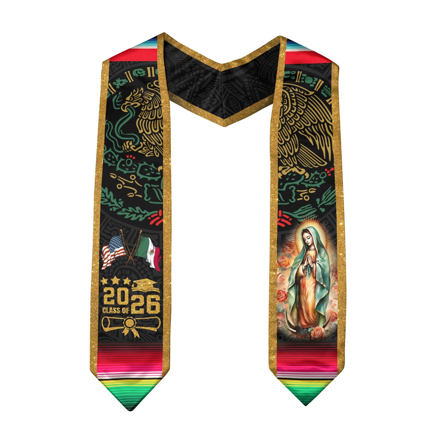 Mexican Stole Graduation Mexico 2026, Sash for Senior Graduate
