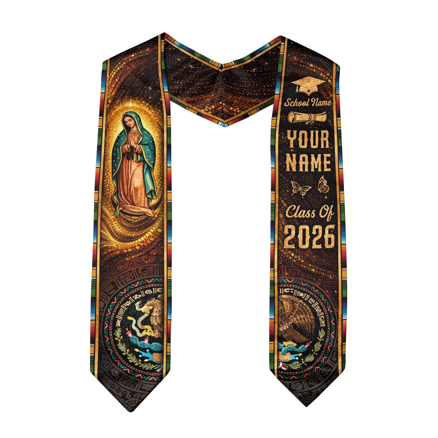 Graduation Stoles 2025 Mexican Style Custom Graduation Stole Personalized Sash