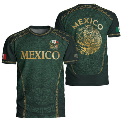Mexico National Pride Soccer Jersey Gold Green, Culture and Legacy Collection