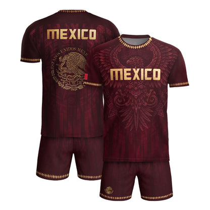 Mexico Soccer Jersey Maroon Aztec Eagle Edition - Premium Mexico National Team Football Shirt