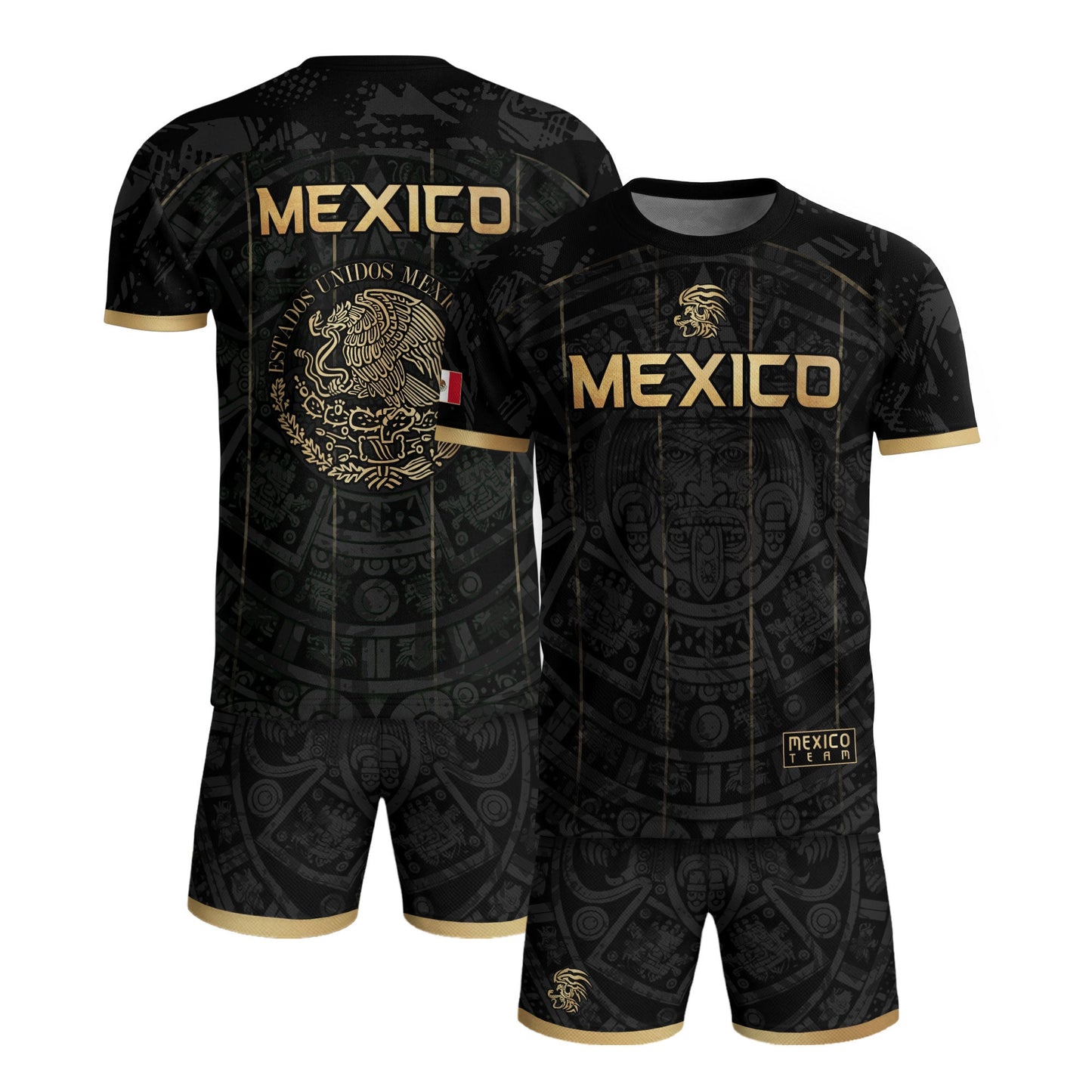 Men's Cream Beige Mexico Eagle Graphic T-Shirt – Aztec Inspired Heritage Print Tee