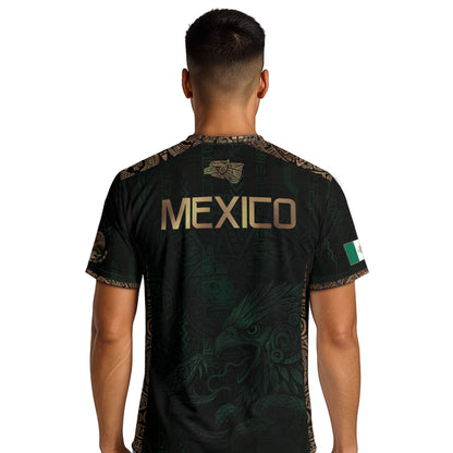 Mexico Green Gold Aztec Eagle Warrior Soccer Jersey