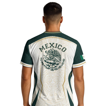 Mexico Green White Aztec Eagle Heritage Estados Unidos Mexicanos Soccer Jersey