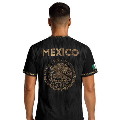 Mexico Soccer Jersey Black Gold Eagle Aztec Football Shirt Men Fan Edition