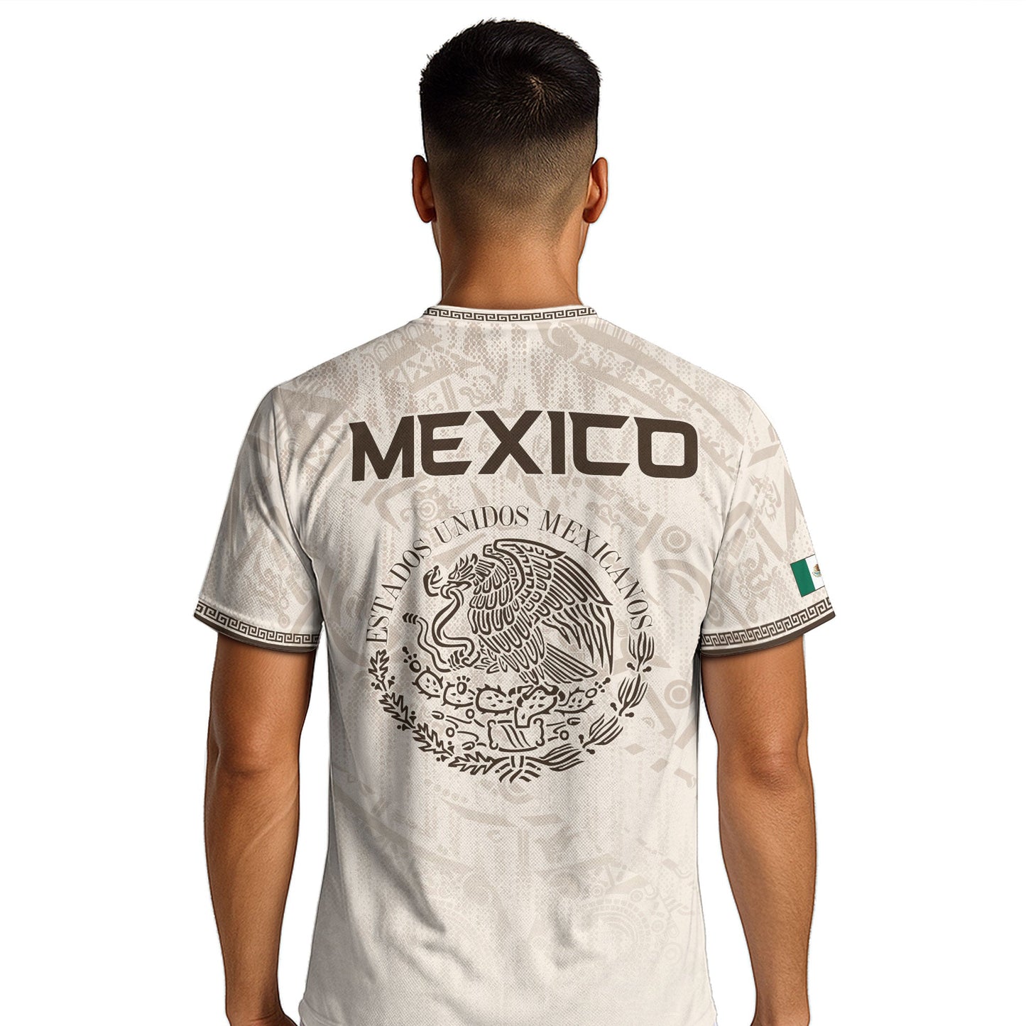 Mexico Soccer Jersey White Aztec Eagle & Snake - Premium National Team Football Shirt