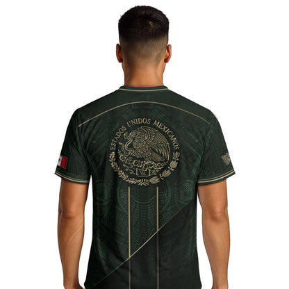 Mexico Soccer Jersey Dark Green Gold Football Shirt Aztec Fan Men Edition Apparel