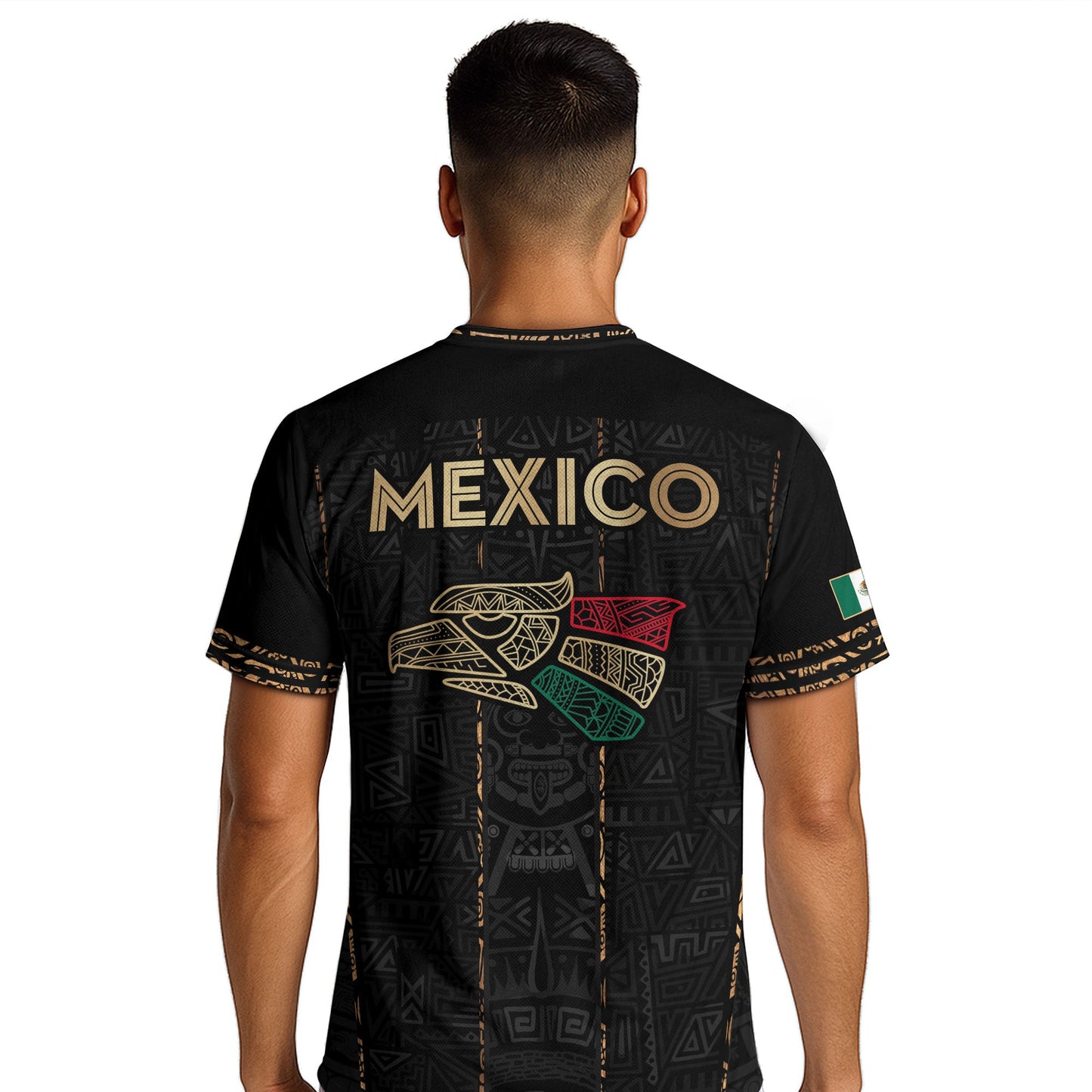 Mexico Soccer Jersey Black Design, Aztec Style Football Shirt for Fans