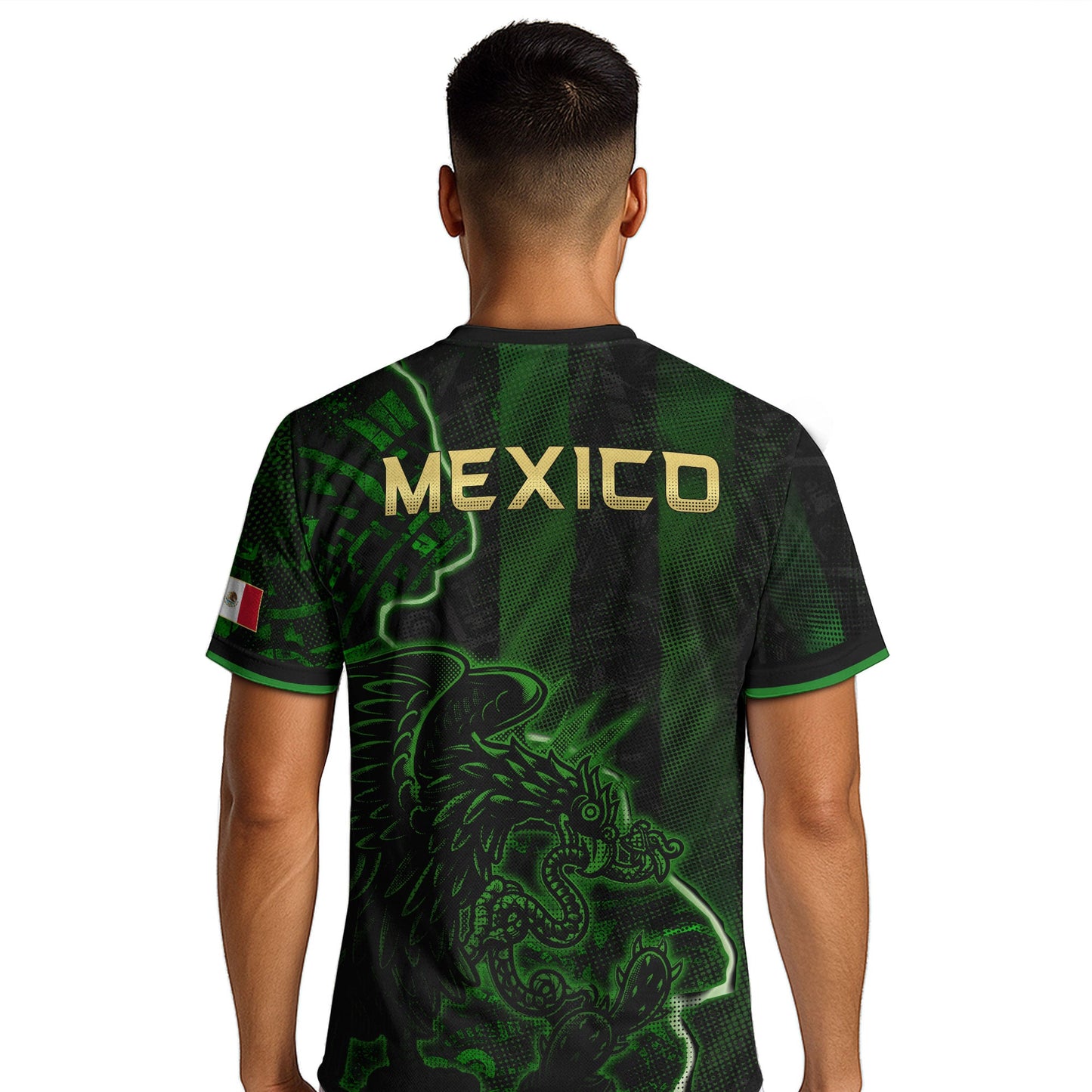 Mexico Soccer Jersey Green Black Electric Eagle - Mexico National Team Fan Heritage Shirt