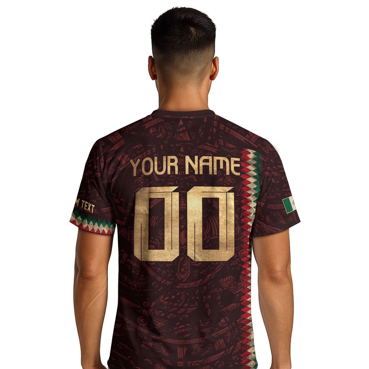 Custom Mexico Soccer Jersey Men Women Maroon Gold Mexican Football Jersey Playera De Mexico Jersey De Mexico