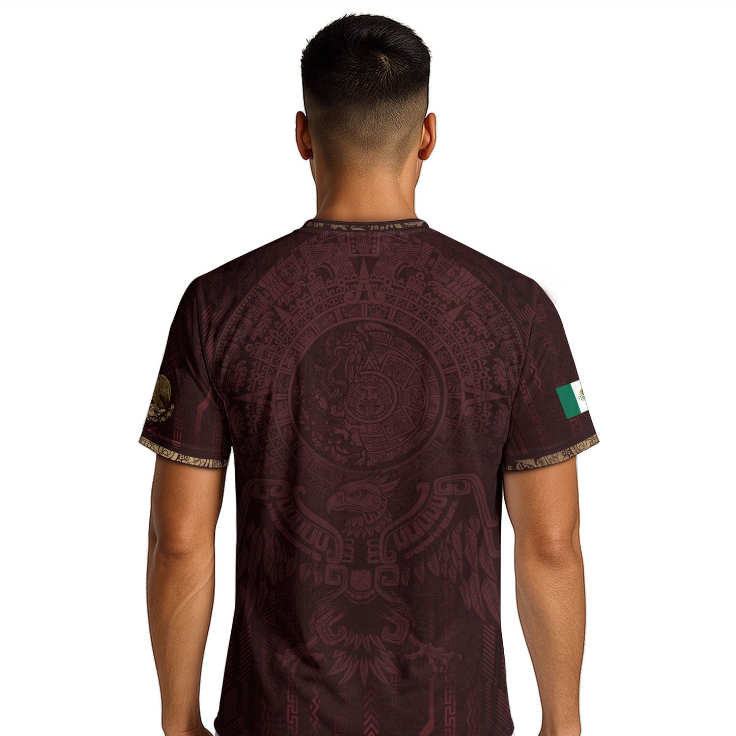 Mexico Football Jersey Maroon Aztec Calendar Soccer Shirt for Mexico Fans