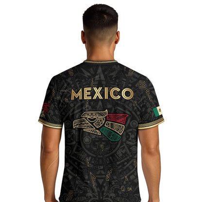 Mexico Soccer Jersey Men – Black Gold Mexican Jersey, Playera de Mexico Hombre