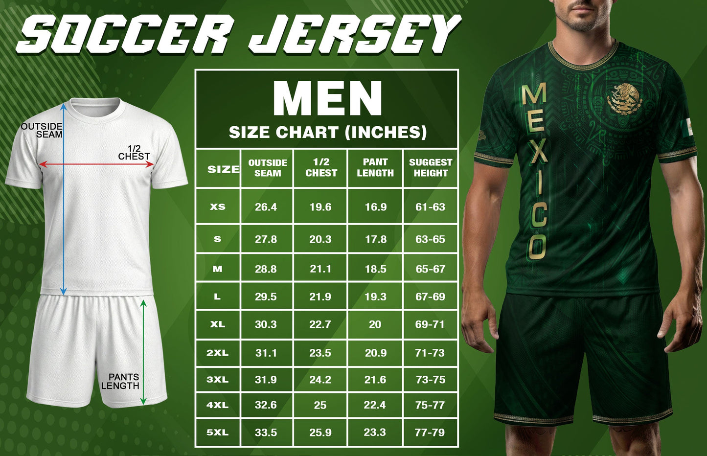 Mexico Heritage Orgullo Mexicano Green Gold Detailed Country Map Aztec Calendar Soccer Jersey