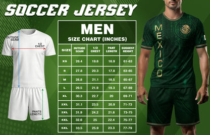 Mexico Heritage Orgullo Mexicano Green Gold Detailed Country Map Aztec Calendar Soccer Jersey