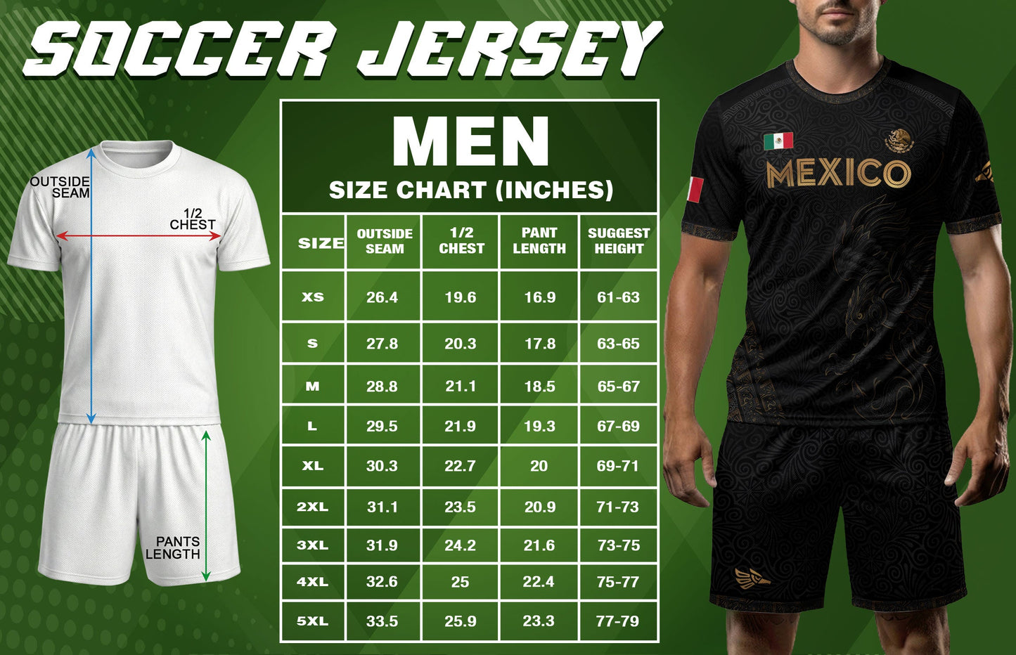 Mexico Heritage Black Gold Eagle Graphic Floral Pattern Pride Soccer Jersey