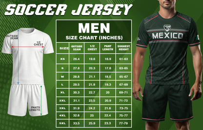 Mexico Soccer Green White Aztec Pattern Football Design - Mexico Fan Heritage Style Shirt
