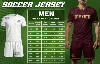 Mexico Soccer Jersey Maroon Aztec Eagle Edition - Premium Mexico National Team Football Shirt