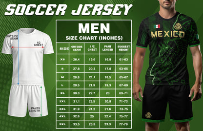 Mexico Soccer Jersey Green Black Electric Eagle - Mexico National Team Fan Heritage Shirt