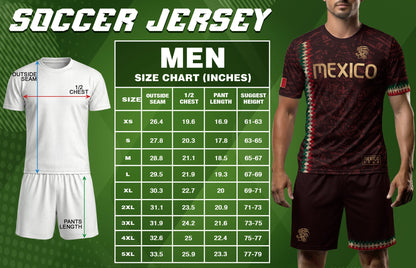 Mexico Soccer Jersey Maroon Gold Aztec Heritage - Mexico National Team Fan Football Shirt