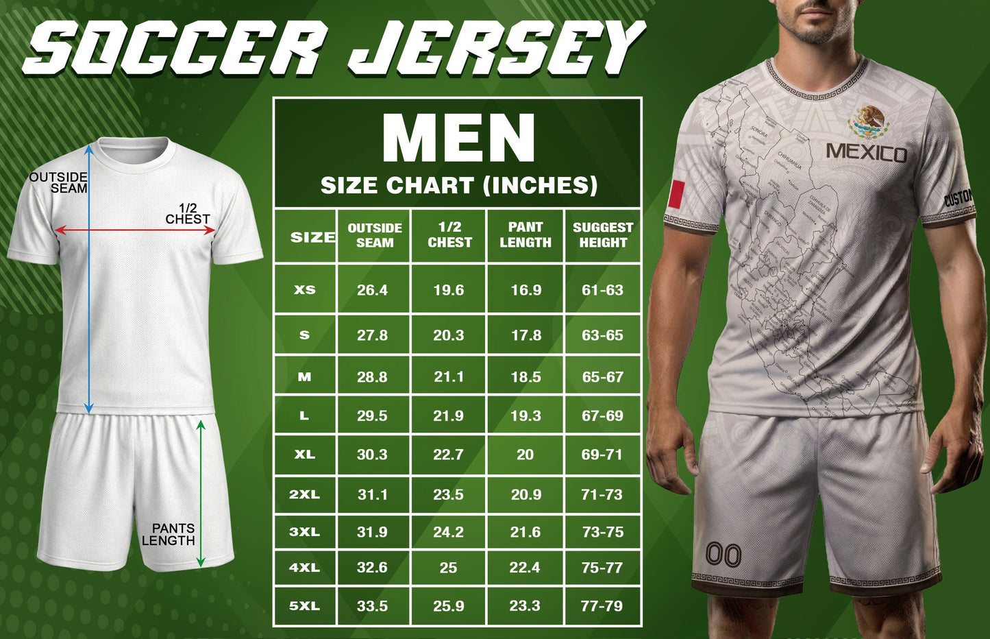 Mexico Soccer Jersey Custom Name - Vintage Map & Eagle Heritage White Football Shirt