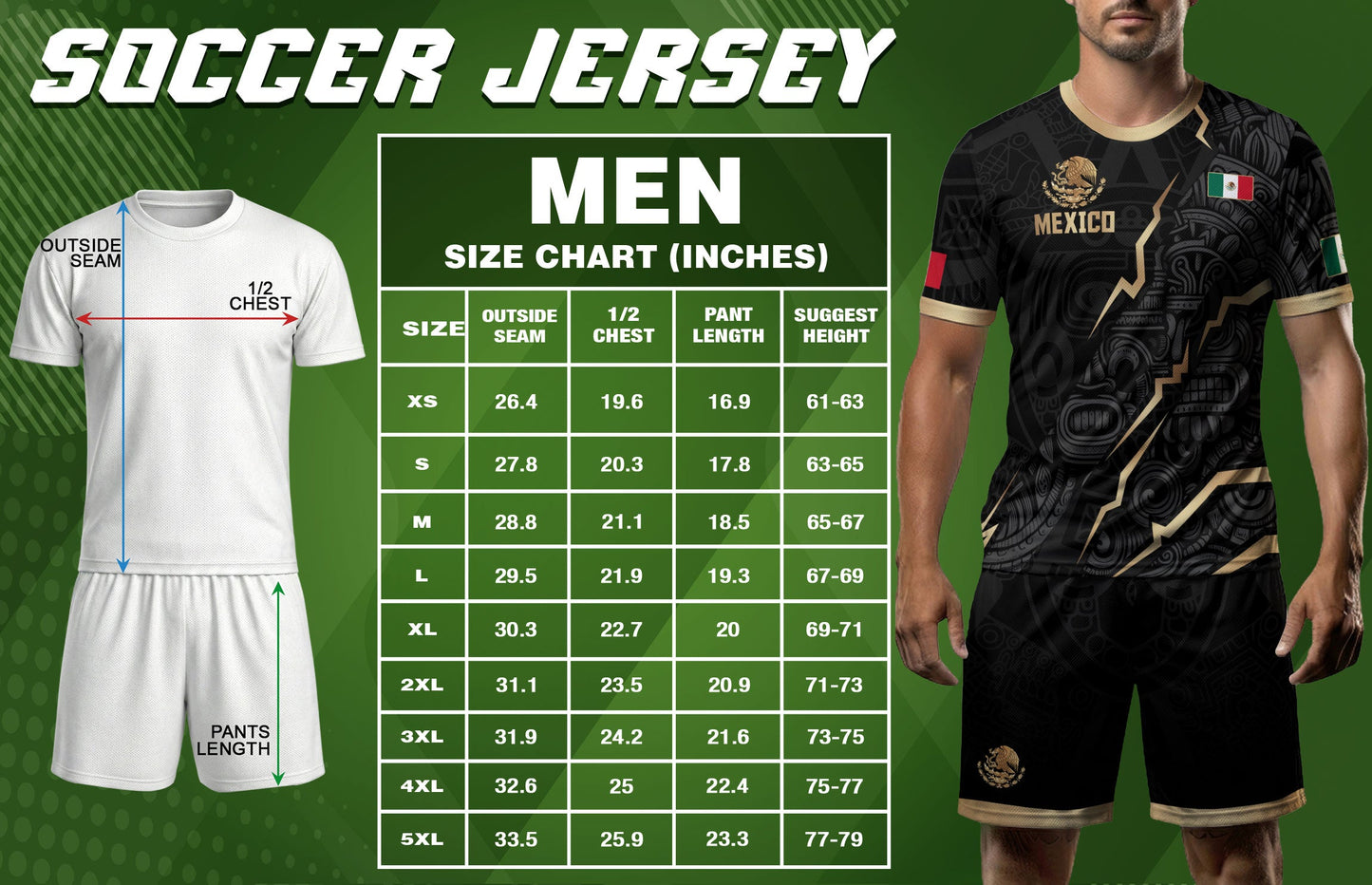 Black Mexico Soccer Jersey Aztec Calendar Design Gold Eagle Heritage Football Shirt