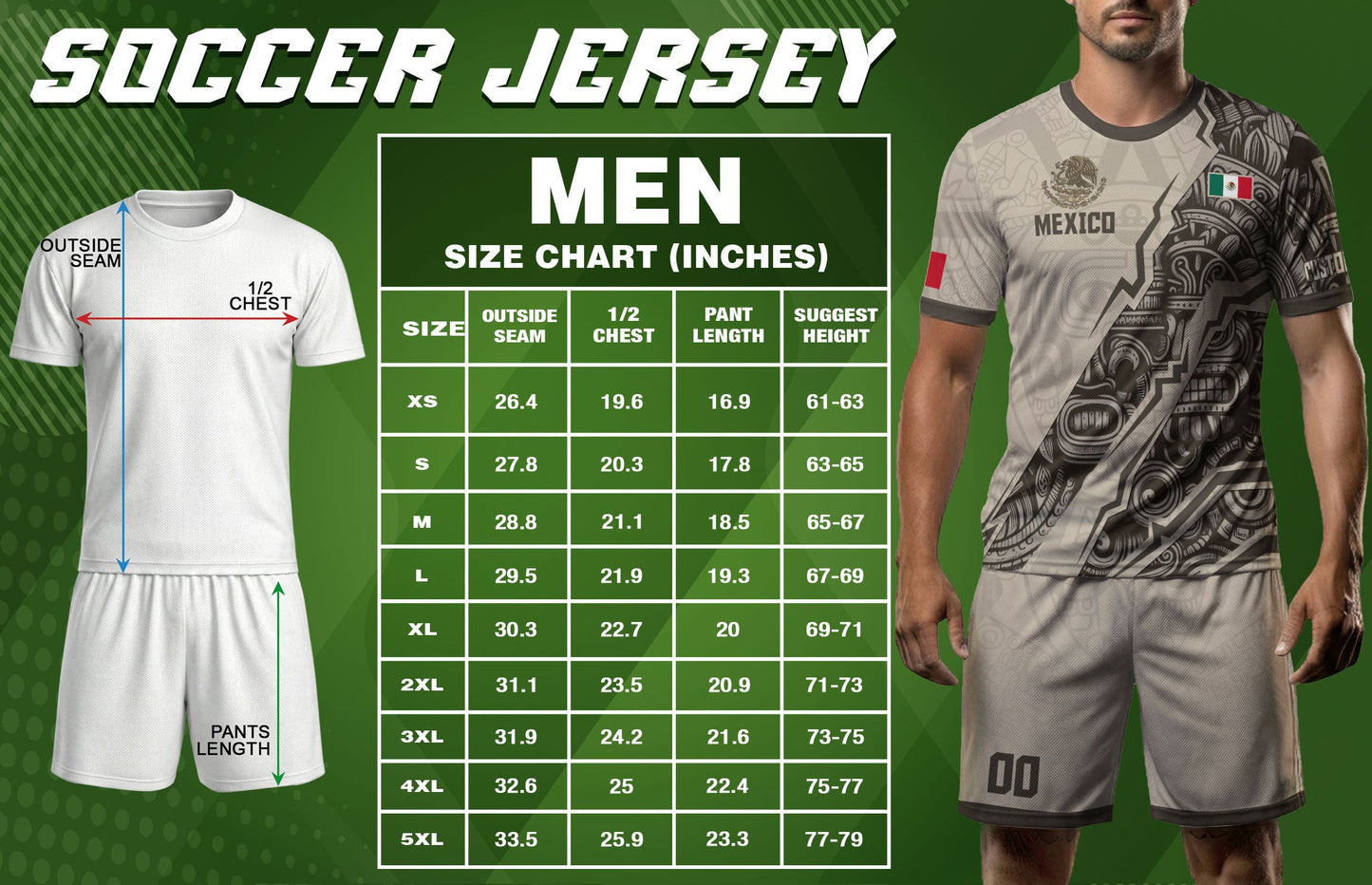 Custom Beige Mexico Soccer Jersey Aztec Eagle Heritage Gold Trim Mexican Football Shirt