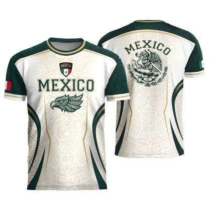 Mexico Green White Aztec Eagle Heritage Estados Unidos Mexicanos Soccer Jersey