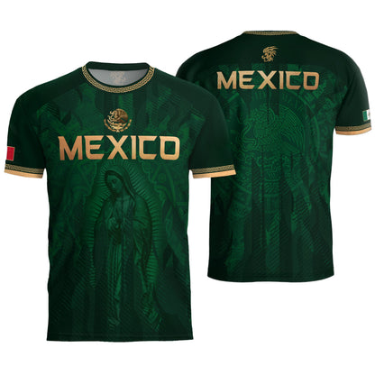 Mexico Soccer Jersey Men Green Virgen De Guadalupe Football Shirt Fan Edition