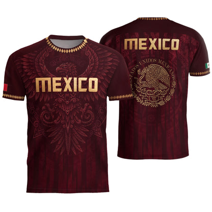 Mexico Soccer Jersey Maroon Aztec Eagle Edition - Premium Mexico National Team Football Shirt
