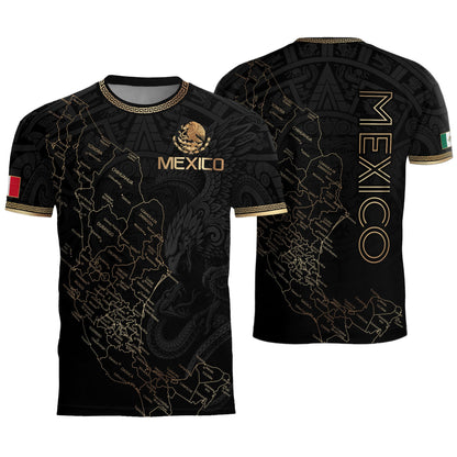 Mexico Soccer Jersey Black Mexico Map - Mexico National Team Fan Football