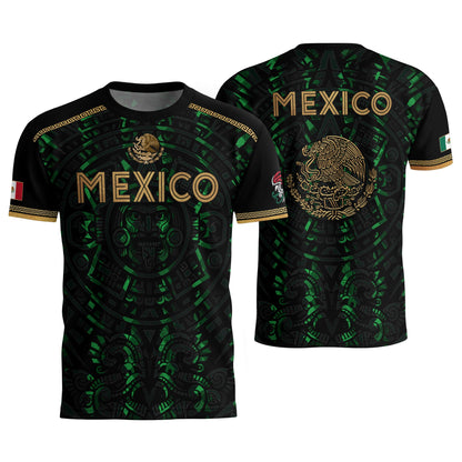 Playera de Mexico para Hombre – Mexican Soccer Jersey in Black Green, Mexico Shirt