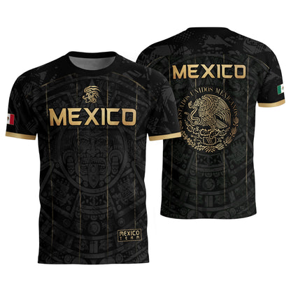 Men's Cream Beige Mexico Eagle Graphic T-Shirt – Aztec Inspired Heritage Print Tee