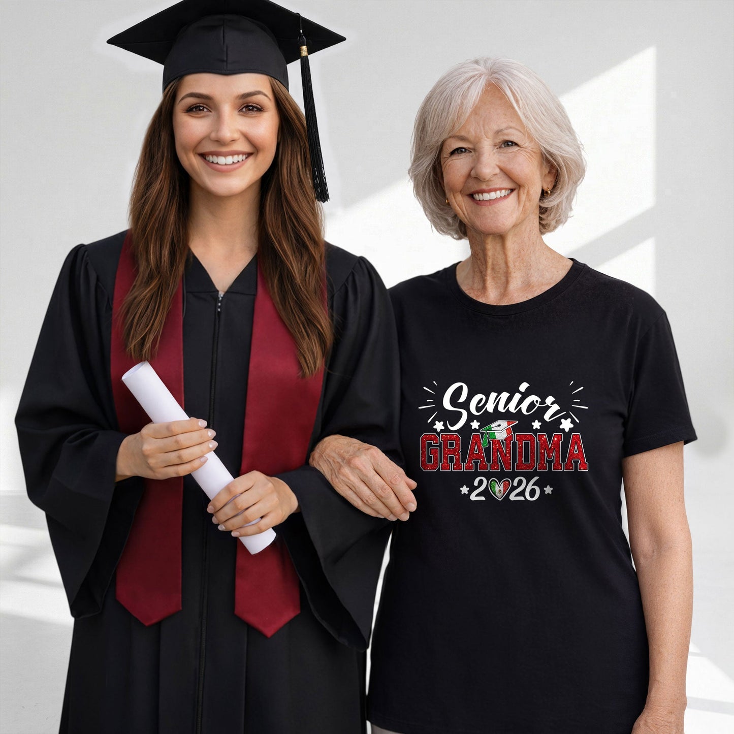 Senior Family 2026 Mexico Flag Heart Shirt - Proud Mexican Graduate T-Shirt..