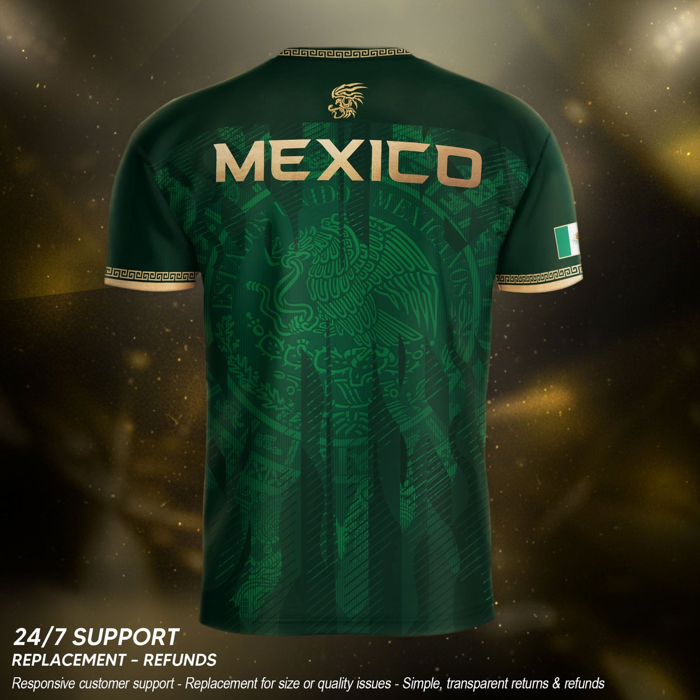 Mexico Soccer Jersey Men Green Virgen De Guadalupe Football Shirt Fan Edition