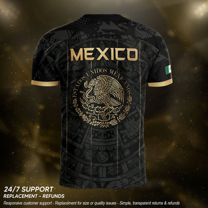 Men's Cream Beige Mexico Eagle Graphic T-Shirt – Aztec Inspired Heritage Print Tee