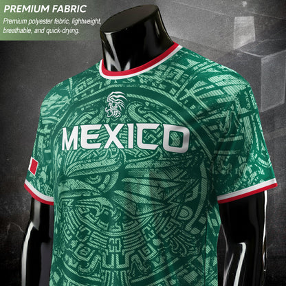 Represent Mexico Soccer Jersey Aztec Eagle Print - Ancient Eagle Heritage Football Shirt Men Gift