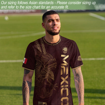 Mexico Burgundy Aztec Eagle Heritage Soccer Jersey