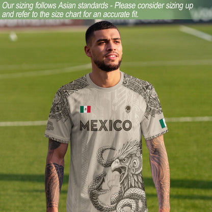 Mexico Beige Aztec Eagle Heritage Soccer Jersey