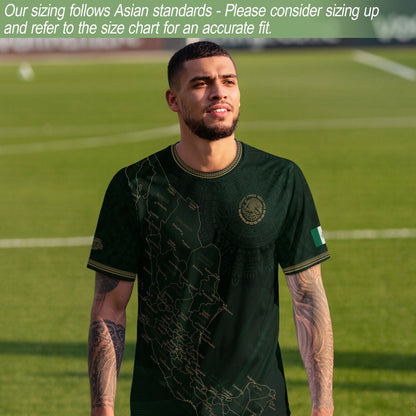 Mexico Green Map Design Aztec Heritage Pride Soccer Jersey