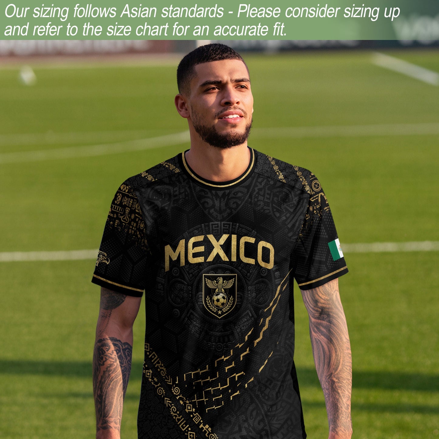 Mexico Cultural Pride Soccer Jersey Black Gold, Legacy Beyond the Game