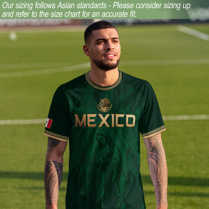 Mexico Soccer Jersey Men Green Virgen De Guadalupe Football Shirt Fan Edition