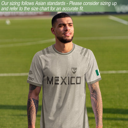 Mexico Soccer Jersey Personalized Team Gear Beige Aztec Warrior Football Top