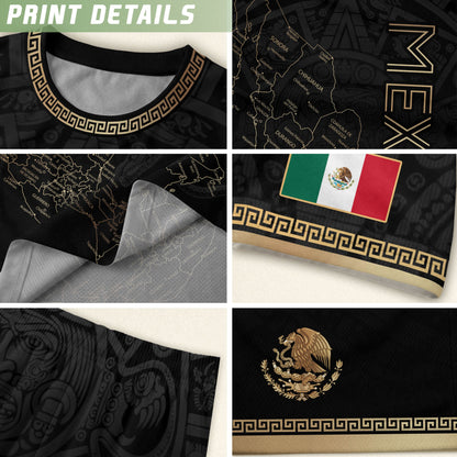 Mexico Soccer Jersey Black Mexico Map - Mexico National Team Fan Football