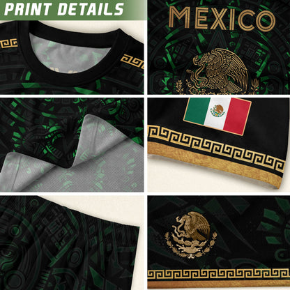 Playera de Mexico para Hombre – Mexican Soccer Jersey in Black Green, Mexico Shirt