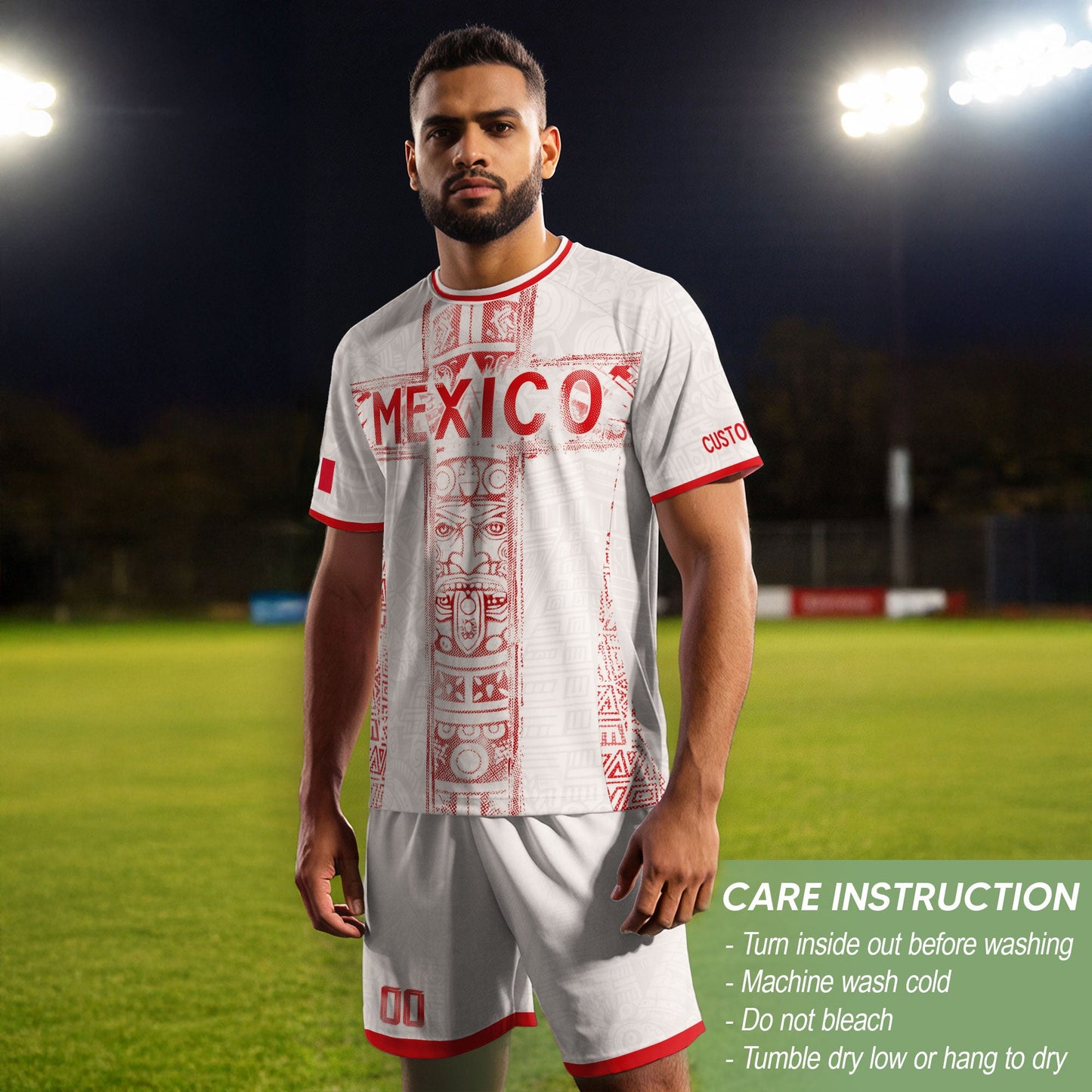 Custom Mexico Soccer Jersey Men Women Beige Mexican Football Jersey Playera De Mexico Jersey De Mexico