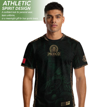 Mexico Green Gold Aztec Eagle Warrior Soccer Jersey