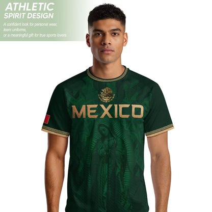 Mexico Soccer Jersey Men Green Virgen De Guadalupe Football Shirt Fan Edition